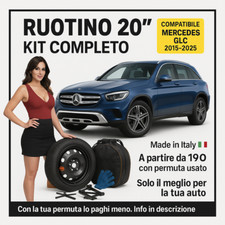 Kit De Roue De Secours 20" Pour Mercedes Glc Avec Cric Clé Et Sac 145/65 R20
