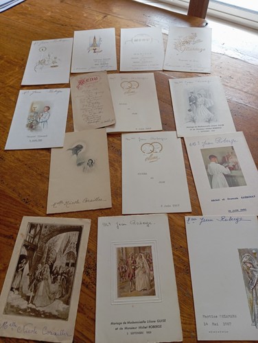 Lot menus anciens - ,