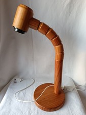 VINTAGE LAMPE DE BUREAU ORIENTABLE EN BOIS ARTICULEE DESIGN SCANDINAVE