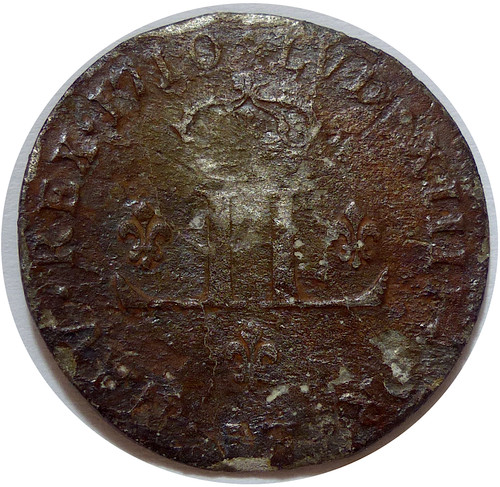 Louis xiv deniers 1710 d - 30,