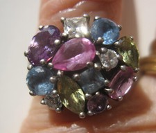 Bague ovale en argent rhodié 925