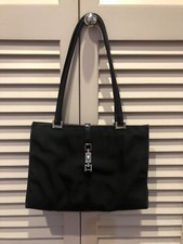 100 Percent Authentic GUCCI Leather And Canvas Handbag Size 11 3/4 “ X 8 3/4 VTG