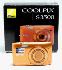 NIKON COOLPIX S 3500 ORANGE 20.1 MP APPAREIL PHOTO NUMERIQUE CM SD 16 GO ZOOM 7