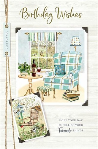 Carte anniversaire fauteuil - carte,