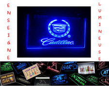 PANNEAU ENSEIGNE LUMINEUX LOGO CADILLAC CAR VOITURE SIGN BAR PUB CAFE NEON LAMPE