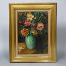 Jean-Marie Levet (1892-1972) French Expressionist Oil Painting Bouquet Flowers