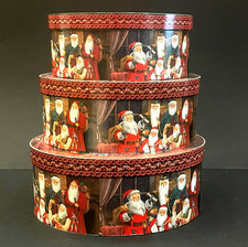 Décoration de Noël  Vintage - 3 boîtes gigogne carton fort "Père Noël" Taïwan