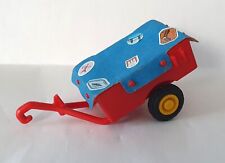 REMORQUE ROUGE DE GLOBBE TROTTEUR AVEC AUTOCOLLANTS PAYS PLAYMOBIL...