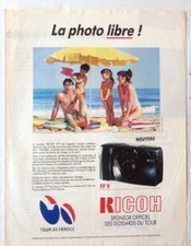 PUBLICITE ANNEES 80 RICOH SPONSOR OFFICIEL DOSSARDS DU TOUR DE FRANCE