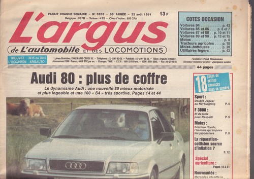 Argus 3263 audi - l'argus,
