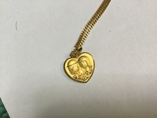 chaine maille gourmette murat de 45 cmts avec medaille amoureux de peynet