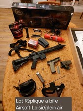 Lot complet airsoft – AEG   GBB   accessoires – Vente interdite aux mineurs – Tr