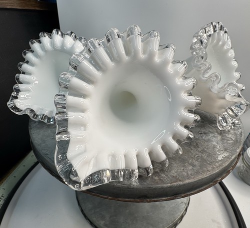 Fenton white milk glass - milk,