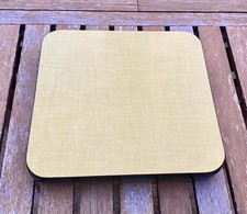 Grand Dessous de Plat Formica Jaune Vintage Années 60-70 TBE