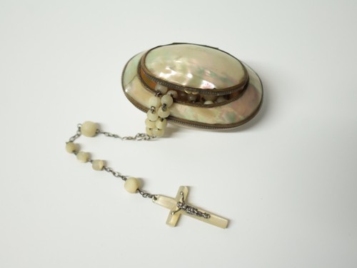 Ancien chapelet nacre - nacre, et
