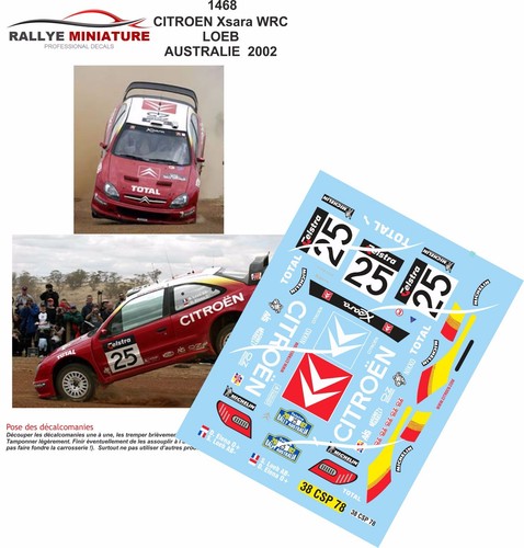 Decals ref 1468 citroen - decals, 1/43