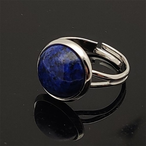 Bague ronde lapis lazuli - lazuli, du