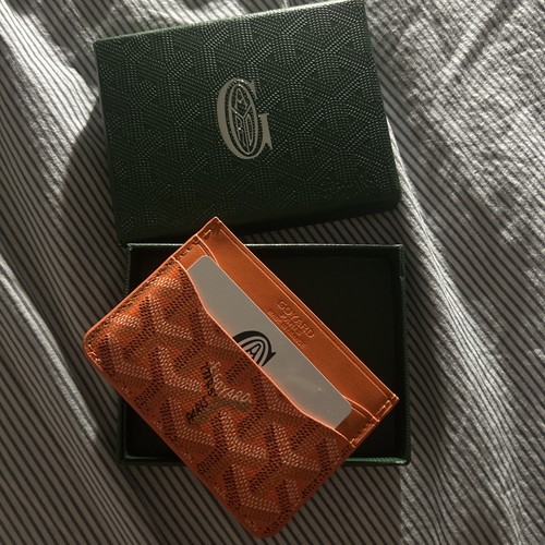 Porte carte goyard orange - porte-carte,