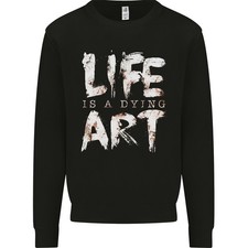 La Vie Est Un Art Mourant Slogan Pessimiste Artiste Sweatshirt Enfant