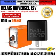 Relais Clignotant LED Centrale MOTO SCOOTER QUAD Réglable ✅ANTI ERREUR 12V 2 PIN