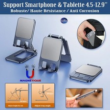 Support Universel Magnétique Pliable Compact Porte Téléphone Smartphone Tablette