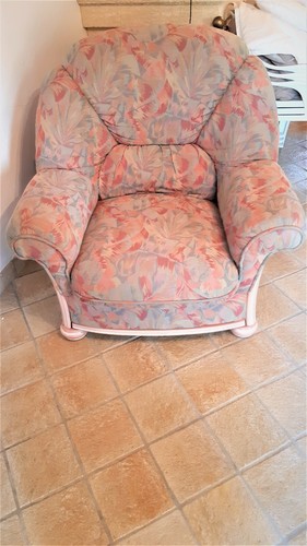 Fauteuil tissu fleuri - tissu,