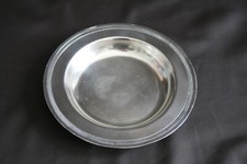 Assiette creuse ancienne en métal argenté poinçonné GALLIA