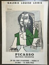 PICASSO Pablo (d'après) - AFFICHE pour la Galerie Louise Leiris. 1953.