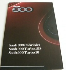 Brochure SAAB 900 Cabriolet / Turbo 16s / Turbo 16 de 1987