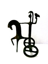 Statuette bronze char - statuette,