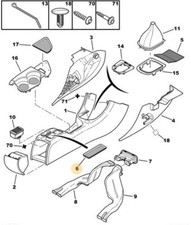 Anti-dérapant Console PEUGEOT 307 SW 2.0Hdi 136ch Phase 1 / 9640447277