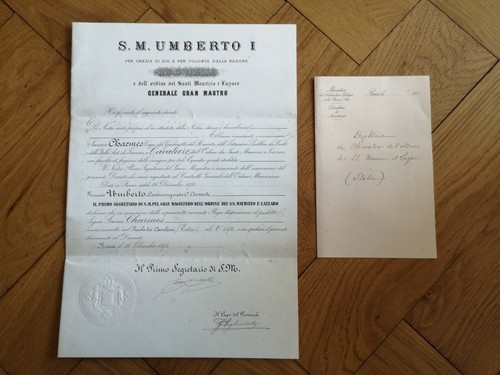 Brevet chevalier ordre - brevet, de