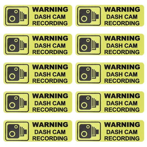 Dash cam warning sticker pvc - dash, sticker,