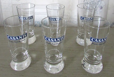 Ensemble de 6 verres Casanis Le plus Casa des pastis ! Logo bleu et blanc