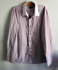 Chemise rouge petits carreaux coton polyester classique T44 Desire (4502028)