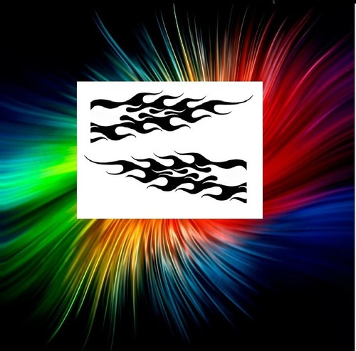 Double flame stencil 44 - double,
