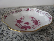 COUPELLE PORCELAINE HUTSCHENREUTHER FLEURS BORDEAUX