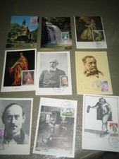 lot 9 cartes 1er jour 1973