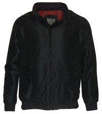 Carabou Hommes Classique Harrington Style Veste Avec Doublure Tartan En Petit À