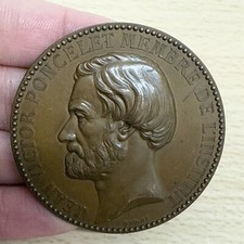 Médaille Jean Victor Poncelet Membres De L’Institut En Cuivre