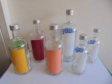 Lot x 6 bouteille vide Absolut Vodka mango raspberri peach ...Tbe