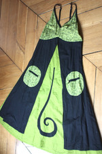 Robe verte hippie - , ethnique