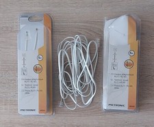 LOT NEUF 2 CORDONS 5 METRES CÂBLES ❤️ METRONIC ❤️ RJ11 / RJ45 MÂLE RACCORD BLANC