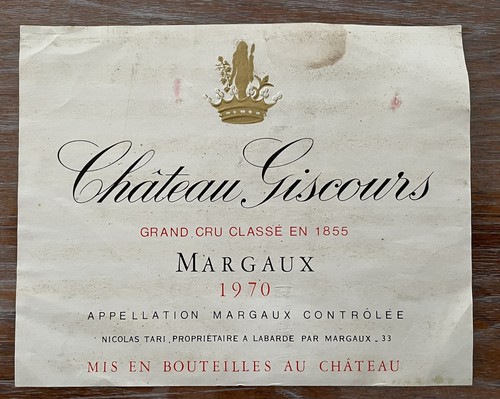 étiquette château giscours - Étiquette,