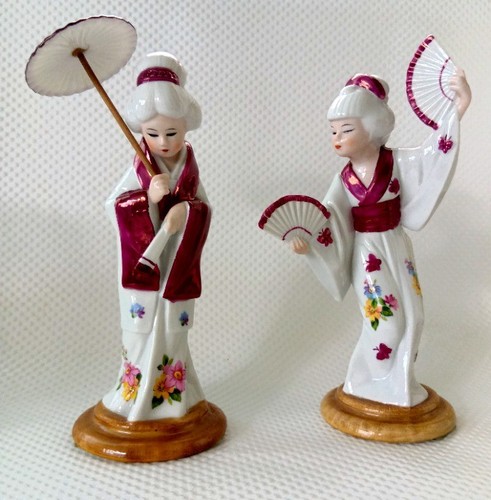 Paire figurines geisha - de,