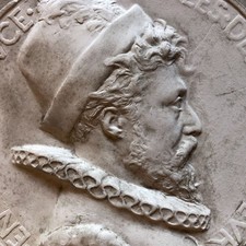 Auguste Patey — Charles Deblois graveur — médaillon en plâtre signé — 1878.