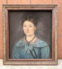 Vieux Tableau Portrait d'une
