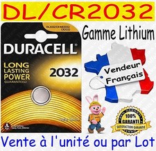 Piles DURACELL DL2032 CR2032 - Vente aussi : CR2025 CR2016 CR1220 CR2430 CR2450