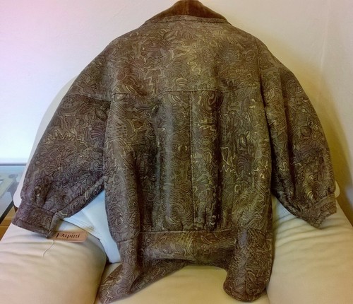 Blouson femme cuir brodé - en,