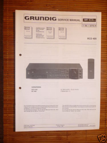 Manuel service grundig - de,